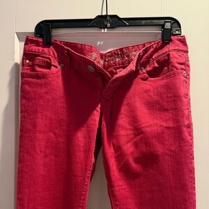 Express Women's Vibrant Red Jeans